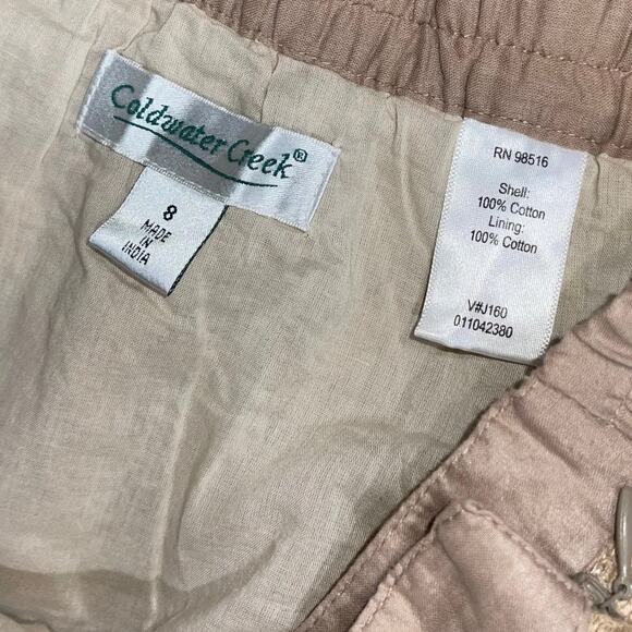 Coldwater Creek Lace Pleated Midi Skirt Boho Size 8 Hippie Cotton Festival Y2K - Picture 3 of 4